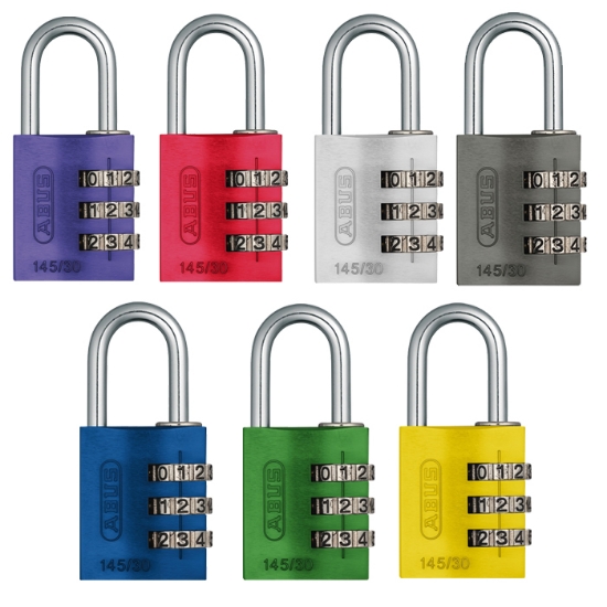Hänglås 145/30 M/3 kodhjul ABUS alu. ASS. BF