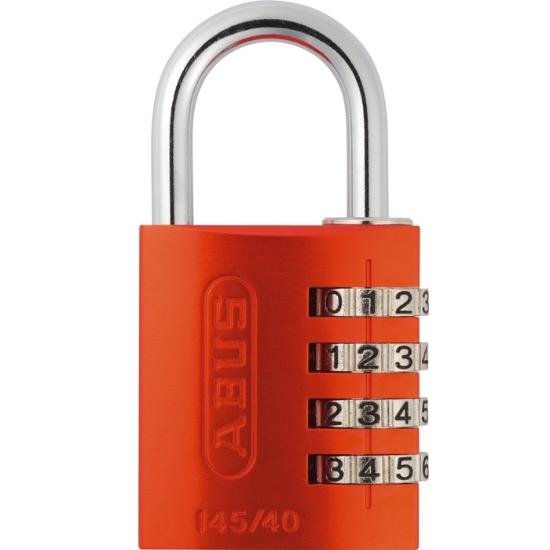 Hänglås 145/40 4 Kodhjul ABUS alu.Orange BF