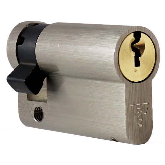 Profilcylinder 2206-60mm mässing mattförnicklad