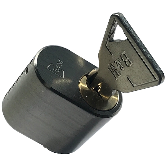 Cylinder 2237 m/3 nycklar mattförnicklad