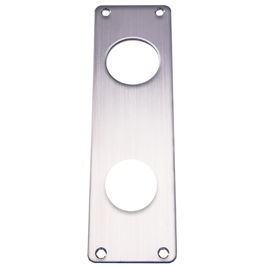 Täckskylt 550M 2X40,5mm hål rostfrimatt