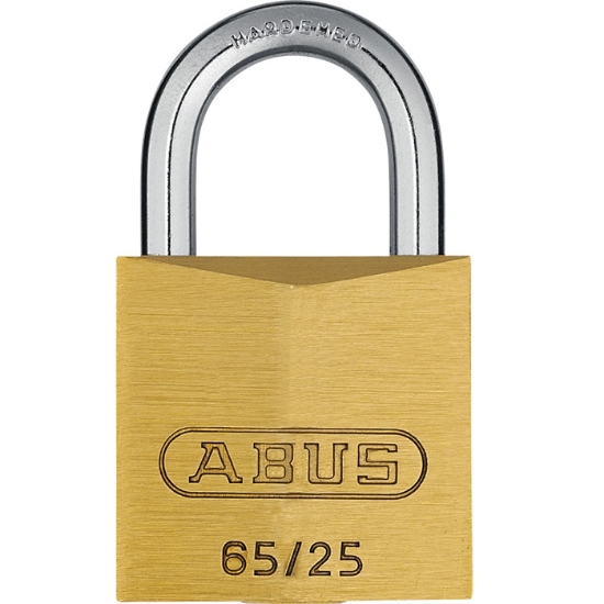 Hänglås 65/25 ABUS Härdad.B. mässing. SV