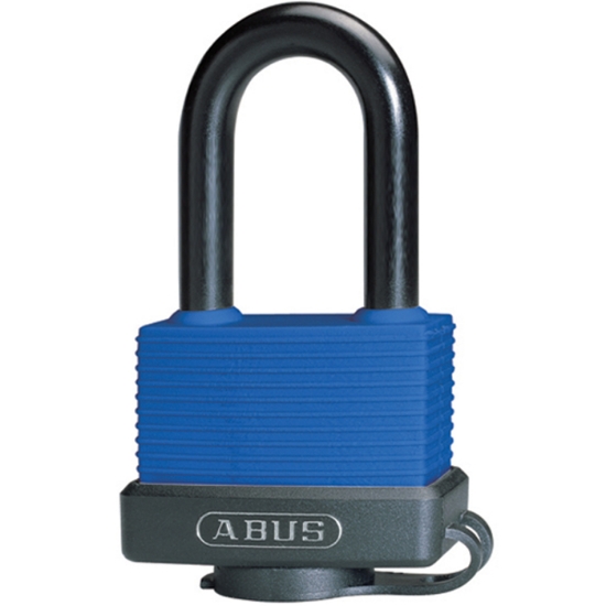 Hänglås 70IB/50HB80 Marin ABUS mässing.Blå