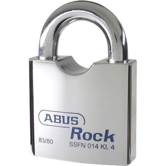 Hänglås 83/80 O ROCK FG.4 utan Ovalcyl Härdad.B. ST.krom