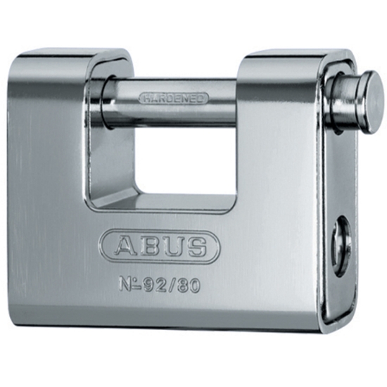 Hänglås 92/80 ABUS Härdad B. mässing.krom BF