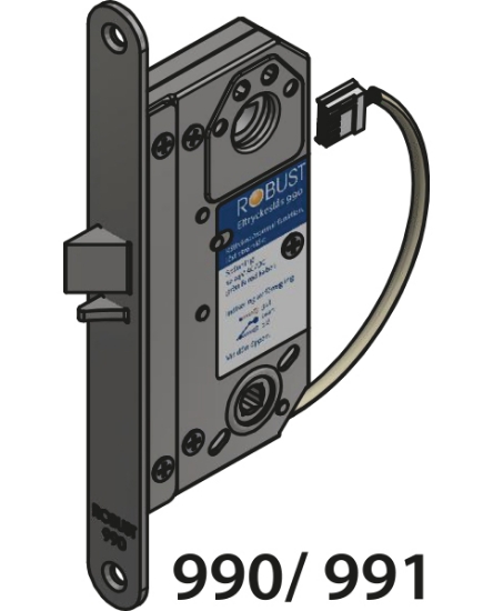 Eltryckeslås 990-H, rättvänd, höger