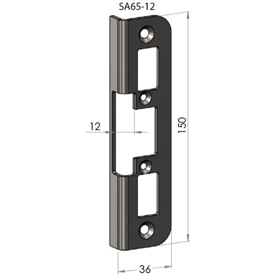 Stolpe SA65 vinklad rostfri 
