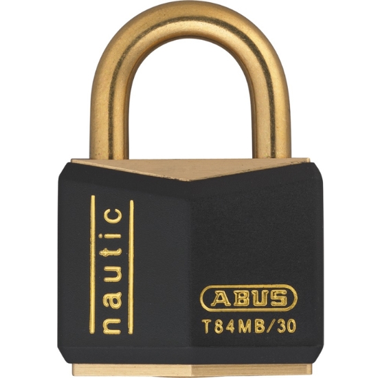 Hänglås T84MB/30 Marin ABUS mässing.Svart BF