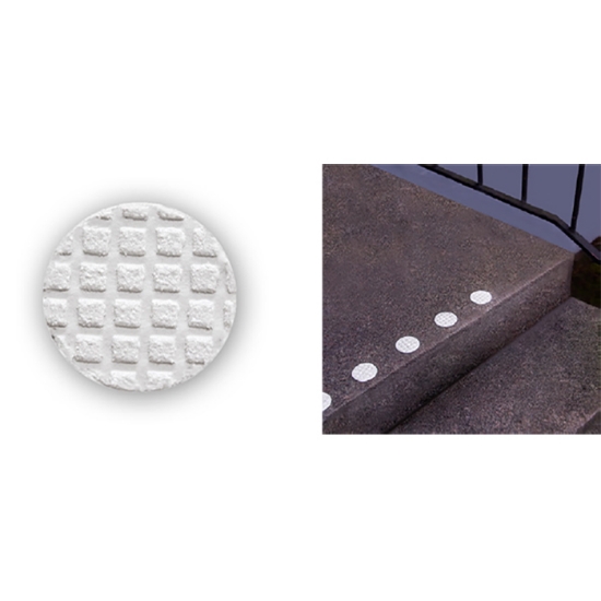 Kontrastmarkering för automatikdörr och trappa utvändig vit