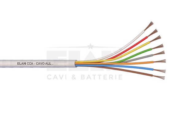 Kabel 8-ledare (8x0,22) ej skärmad box à 100m vit