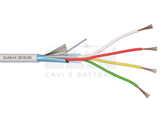 Kabel 4-ledare (4x0,22) Skärmad box à 100m vit