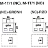 Microbrytare för MS-APZ normal stängd (NC) GEBA röd