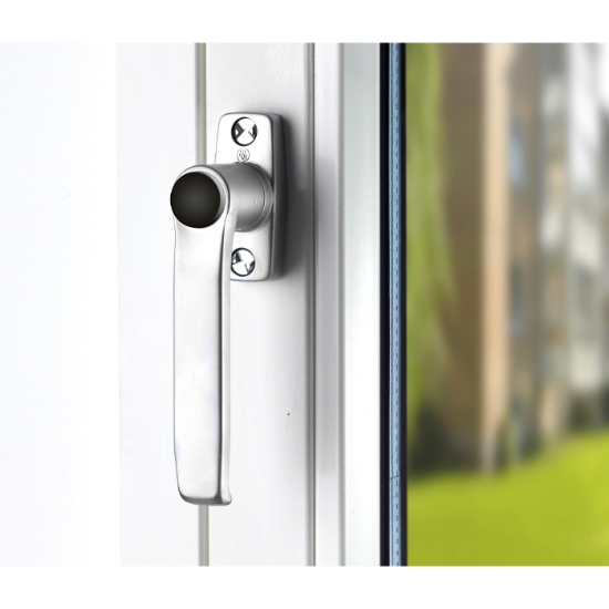 Spärrhandtag 285 rakt mattkrom