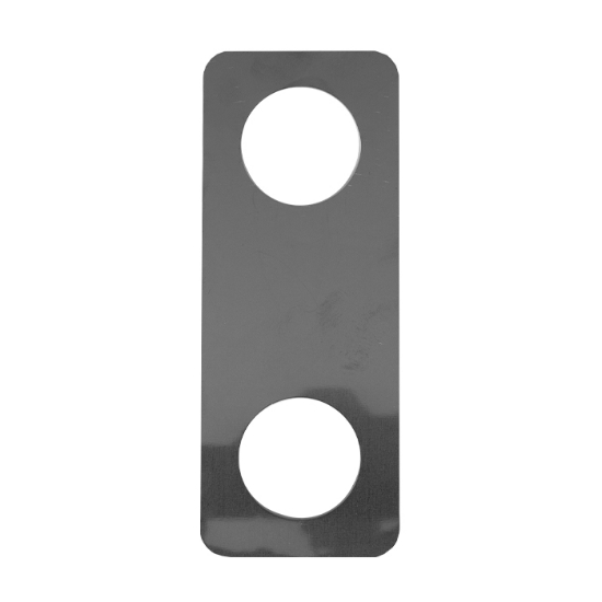 Täckplåt 70x180 mm 2 hål rostfri blank