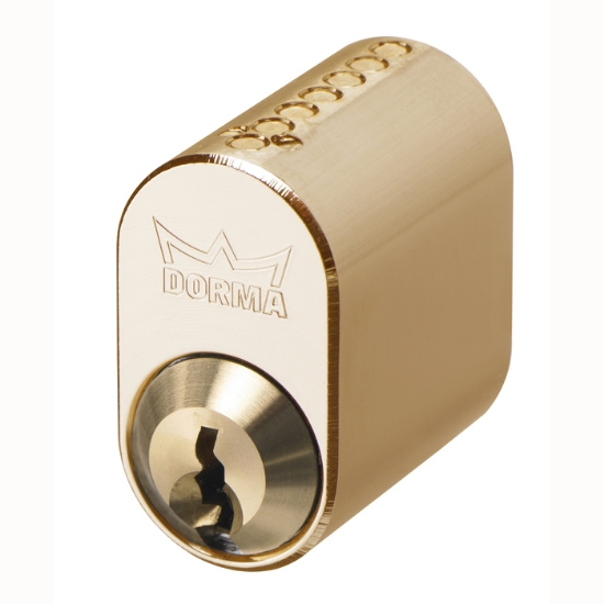 Cylinder DC 3003 oval m 5 ny & kort mässing