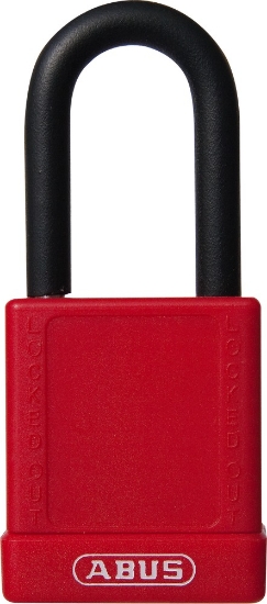 Hänglås 74/40 lockout MK.... Isolerad bygel M/1 nkl. ABUS Röd