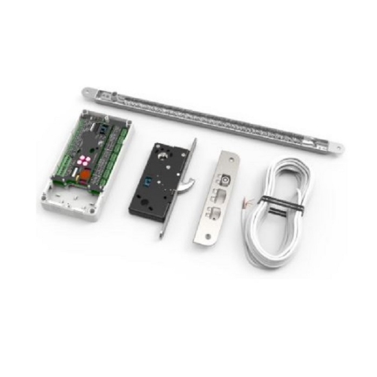 Motorlås 6500 komplett. Hakregellås, dorndjup 50mm, TwoCom, modern kolvplacering