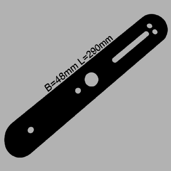 Underläggsbricka, rostfrittborstad, Svartlackad 48*288