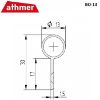 Athmer BO-13. L=1750mm, Ø=13mm, P=Silver.