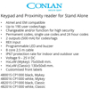 CP1000, Stand Alone, Kortläsare med knappsats, Classic, EM och Atmel, Svart
