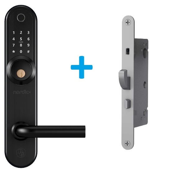 Nordic+ - BG4000, svart inkl ASSA 2500/1487-2