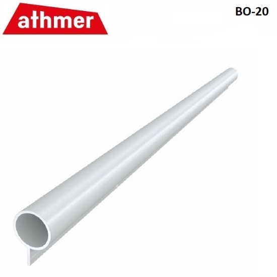 Klämskydd - Gångjärnssida - BO-20. L=1750mm, Ø=20mm, P=Vit (RAL9016)