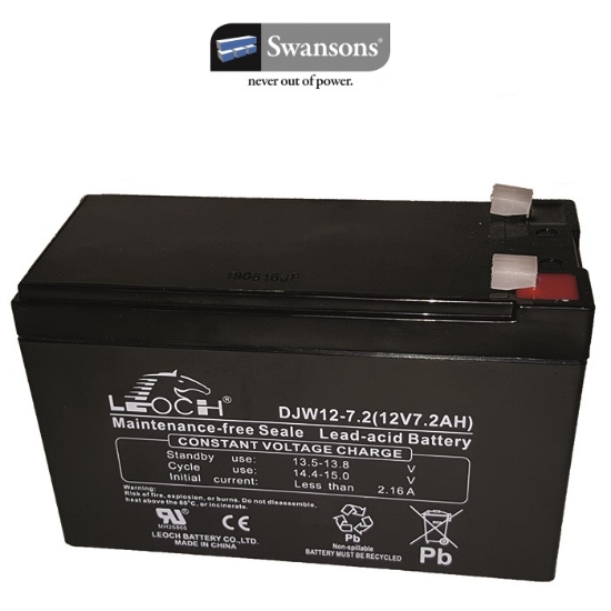 Batteri - 12VDC 7,2Ah