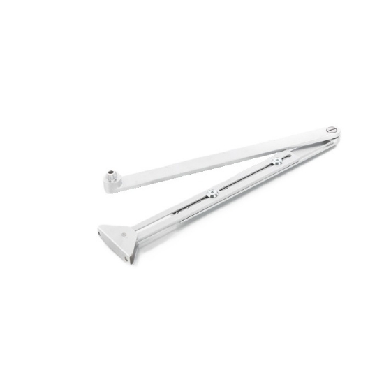 Bild på RS-2 - Standardarm för FD10 monterad på dörrblad. Silver